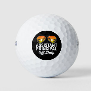 Balles De Golf Directeur Adjoint En Devoir Dernier Jour De L'Écol