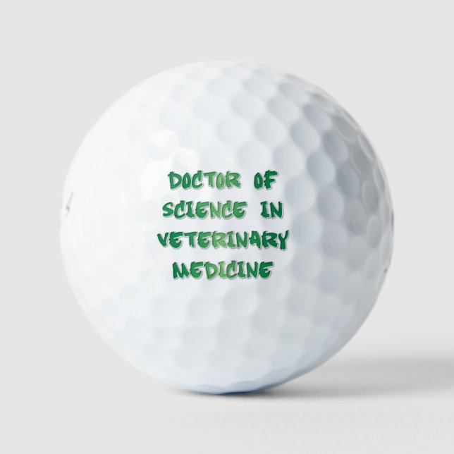 Balles De Golf Docteur scientifique en médecine vétérinaire (Devant)