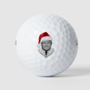 Balles De Golf Donald Trump Christmas Funny Santa Hat Don