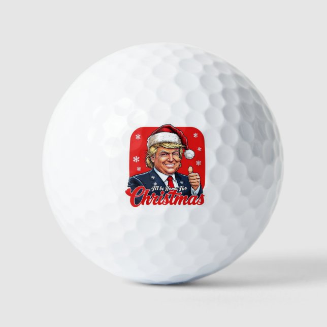 Balles De Golf Donald Trump Christmas Santa Claus Art (Recto)
