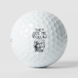 BALLES DE GOLF DONALD TRUMP FUNNY GOLF BALLS ROLLIN'