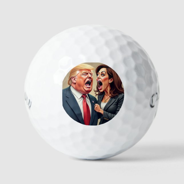 Balles De Golf Donald Trump Kamala harris (Recto)