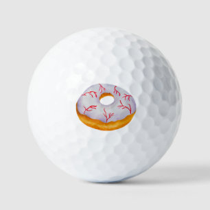 Balles De Golf Donut à l'œil injecté de sang Halloween aquarelle