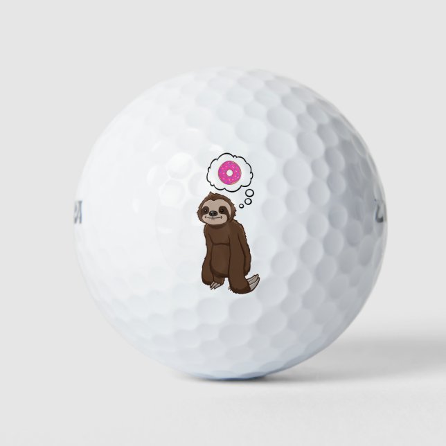 Balles De Golf Donut rose Sloth (Devant)
