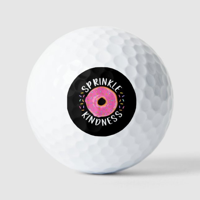 Balles De Golf Donut Sprinkle Kindness Funny Girls Femmes Doughnu (Recto)