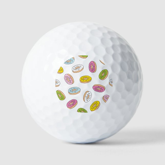 Balles De Golf Doodle beiguts motif, design sans soudure. (Recto)
