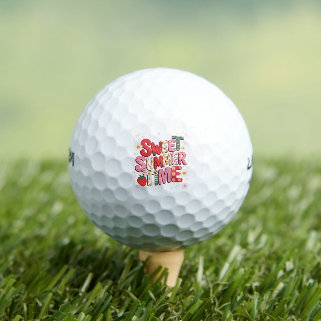 Balles De Golf Douce Coquette d'été aux fraises Plage Rétro  (T-shirt Insitu)