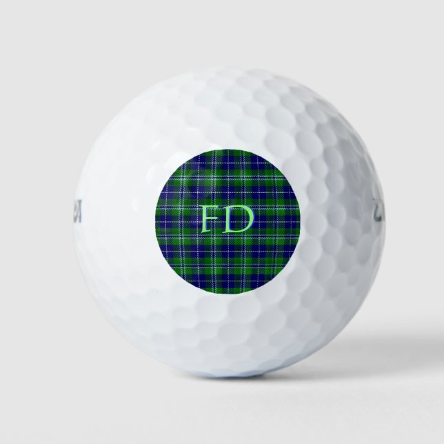 Balles De Golf Douglas Tartan officiel avec monogramme / initiale (Devant)