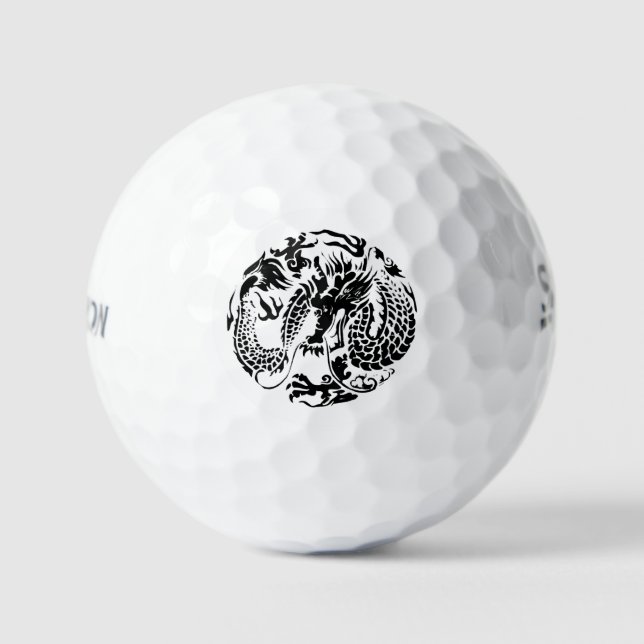 Balles De Golf Dragon noir (Recto)