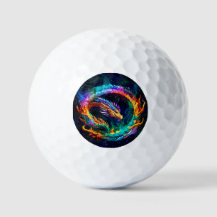 Balles De Golf Dragon Ouroboros vibrant symbole d'art