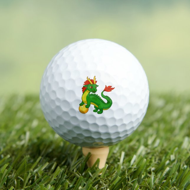 Balles De Golf Dragon vert chinois (T-shirt Insitu)