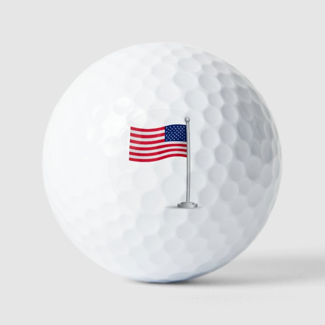 Balles De Golf drapeau américain (Recto)
