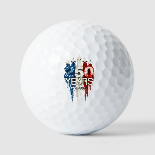 Balles De Golf Drapeau Américain 250 Ans 250e Anniversaire (Recto)