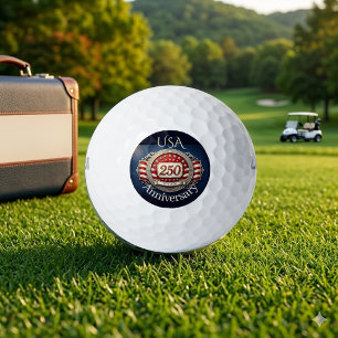 Balles De Golf Drapeau américain 250e anniversaire des États-Unis