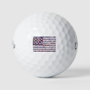 Balles De Golf Drapeau américain coloré à étoiles et bandes