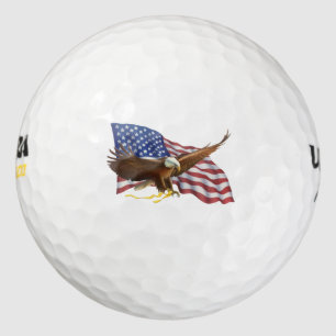 Balles De Golf Drapeau américain et aigle