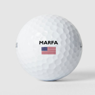 Balles De Golf Drapeau américain Marfa Texas USA Couleur claire