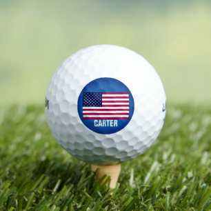 Balles De Golf Drapeau américain Patriotique USA Rouge et Bleu