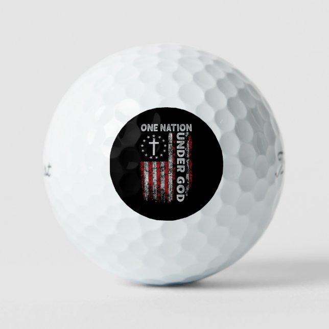 Balles de golf Drapeau Américain – Une Nation sous (Recto)