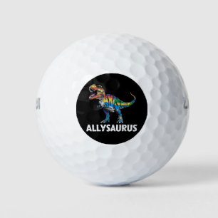 Balles De Golf Drapeau arc-en-ciel de dinosaure LGBT Allysaurus A