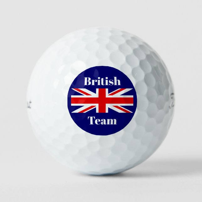 Balles De Golf Drapeau britannique Personnaliser Équipe britanniq (Recto)