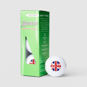 Balles De Golf Drapeau British Union Jack personnalisé Srixon dou