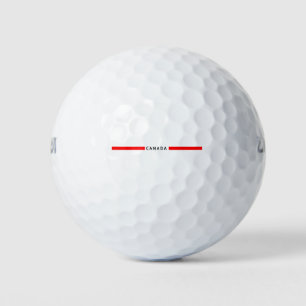 Balles De Golf drapeau canadien minimaliste