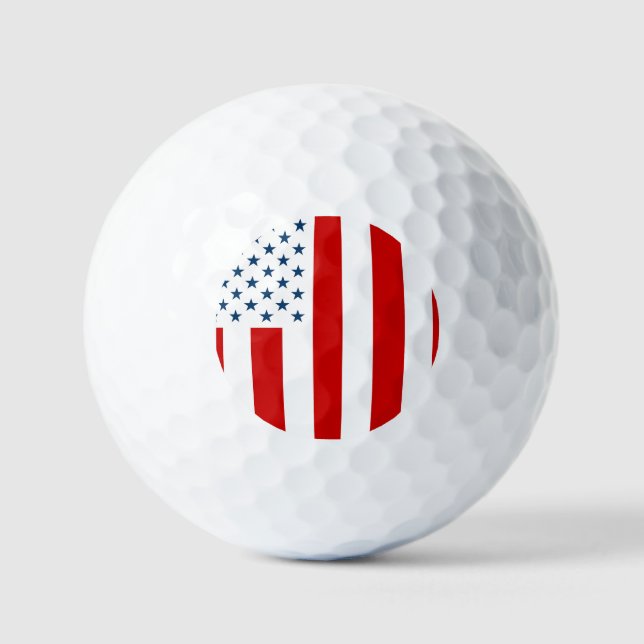 Balles De Golf Drapeau civil américain de temps de paix (Recto)