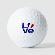 Drapeau cœur bleu LOVE France
