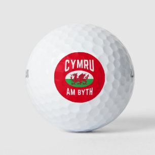 Balles De Golf Drapeau Cymru Am Byth Wales Fier Rugby Vintage gal