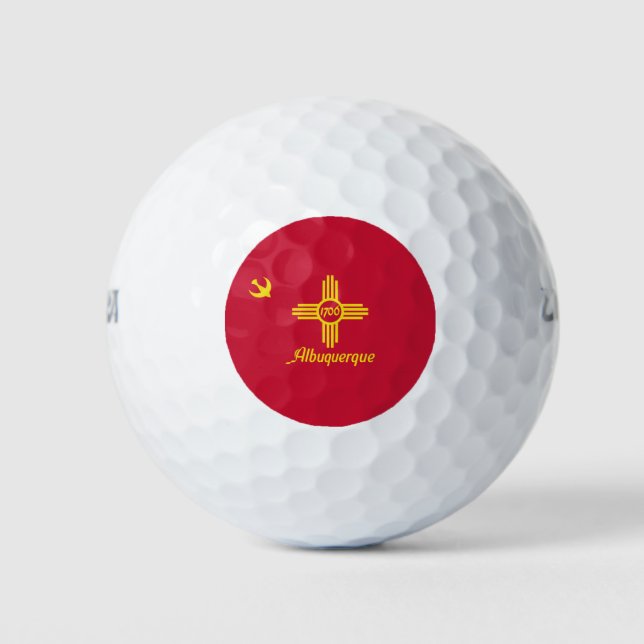 Balles De Golf Drapeau d'Albuquerque, Nouveau-Mexique Golf Balls (Devant)