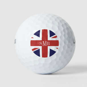 Balles De Golf Drapeau d'Angleterre avec monogramme personnalisé