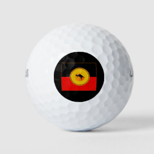 BALLES DE GOLF DRAPEAU D'ART AUTOCHTONE AUSTRALIEN 8