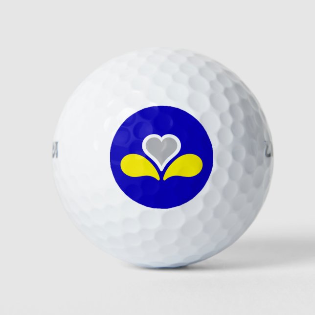 Balles De Golf Drapeau de Bruxelles, Belgique Golf Balls (Devant)