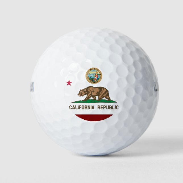 Balles De Golf Drapeau de Californie (Devant)