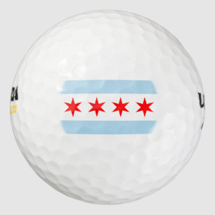 Balles De Golf Drapeau de Chicago, l'Illinois