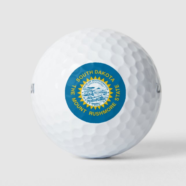 BALLES DE GOLF DRAPEAU DE DAKOTA SUD (Devant)