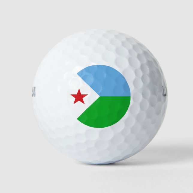 Balles De Golf Drapeau de Djibouti (Devant)
