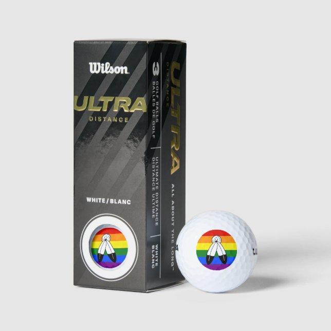 Balles De Golf Drapeau de fierté bispirituel de SlipperyJoe Symbo (Emballage)