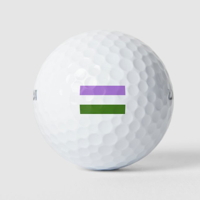 Balles De Golf Drapeau de fierté genderqueer (Devant)