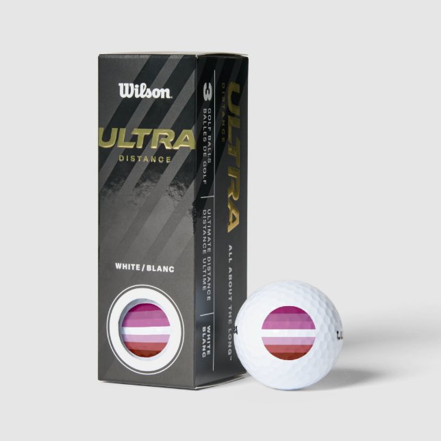 Balles De Golf Drapeau de fierté lesbienne de SlipperyJoe féminin (Emballage)