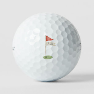 Balles De Golf Drapeau de golf romantique "Je le veux" Cadeau de 