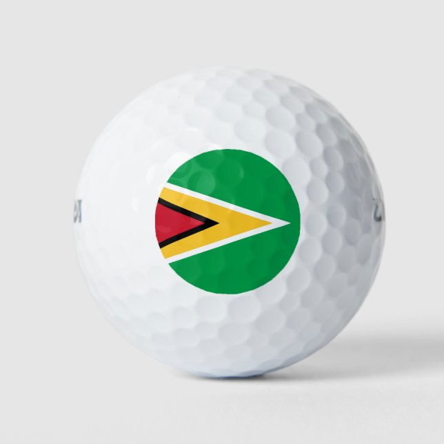 Balles De Golf Drapeau de Guyana (Devant)