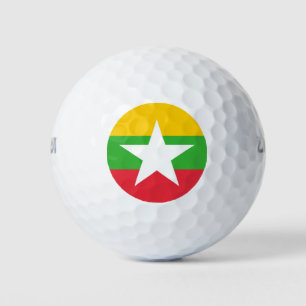 Balles De Golf Drapeau de la Birmanie