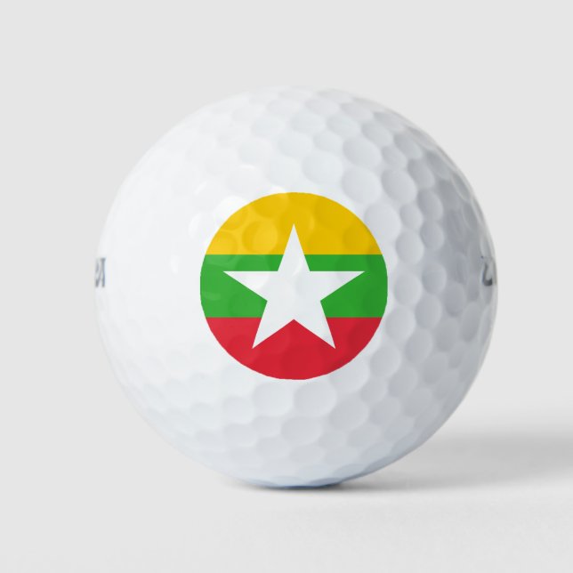 Balles De Golf Drapeau de la Birmanie (Devant)