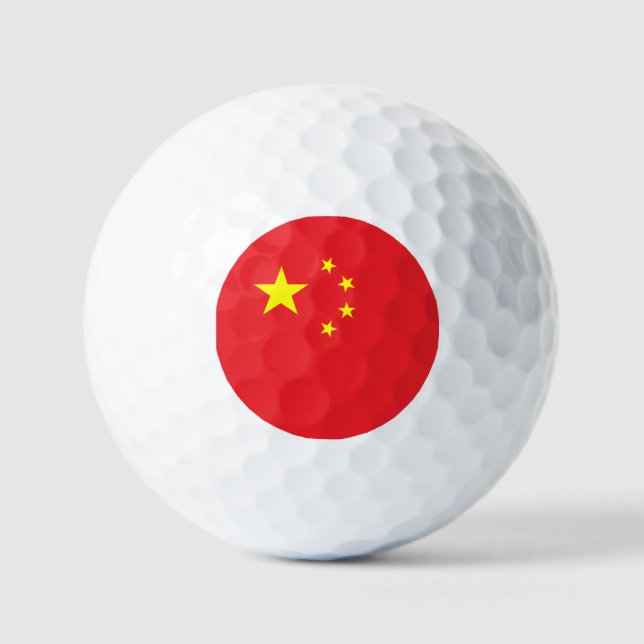 Balles De Golf Drapeau de la Chine (Recto)