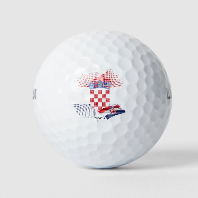 Balles De Golf Drapeau de la Croatie (Devant)