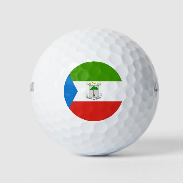 Balles De Golf Drapeau de la Guinée équatoriale (Devant)
