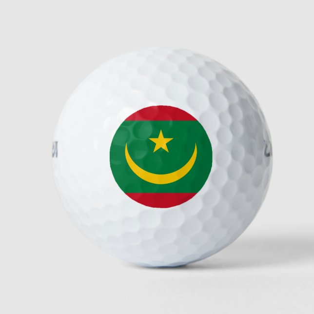 Balles De Golf Drapeau de la Mauritanie (Devant)