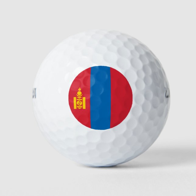Balles De Golf Drapeau de la Mongolie (Devant)